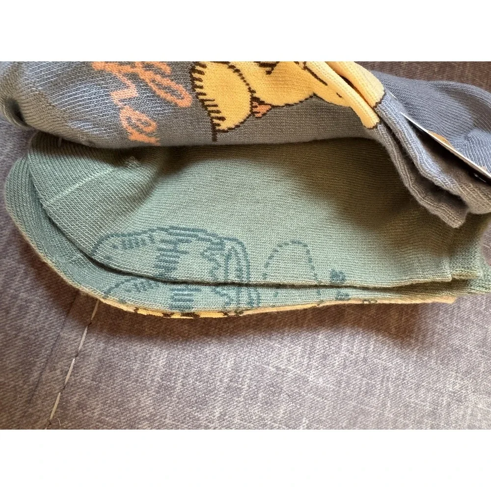 3 Pairs Disney Winnie The Pooh No Show Socks 4-10 NWT